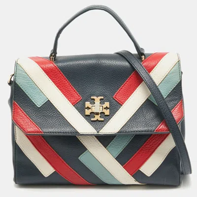 Pre-owned Tory Burch Multicolor Leather Stripe Kira Top Handle Bag