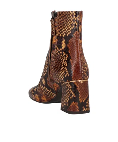 Tory Burch Multi-colored Leather Boots In Brown