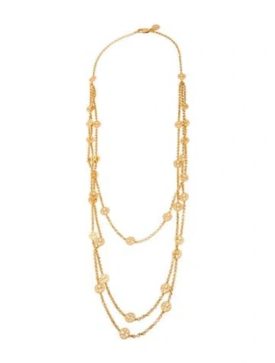 Pre-owned Tory Burch Multistrand Station Necklace, 27.5"
