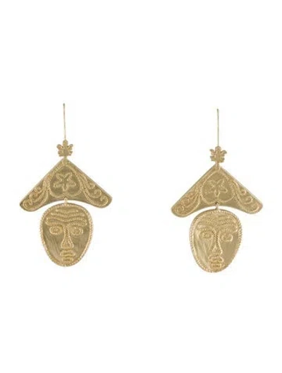 Pre-owned Tory Burch Muse Drop Earrings In Multi
