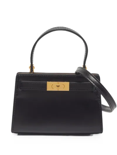 Pre-owned Tory Burch Nano Lee Radziwill Cross-body Bag In Black