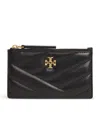Tory Burch Kira Chevron Card Holder In Black
