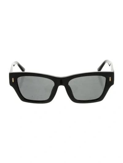 Pre-owned Tory Burch Narrow Tinted Sunglasses In Black