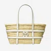 Tory Burch Natural Small Ella Straw Basket Tote