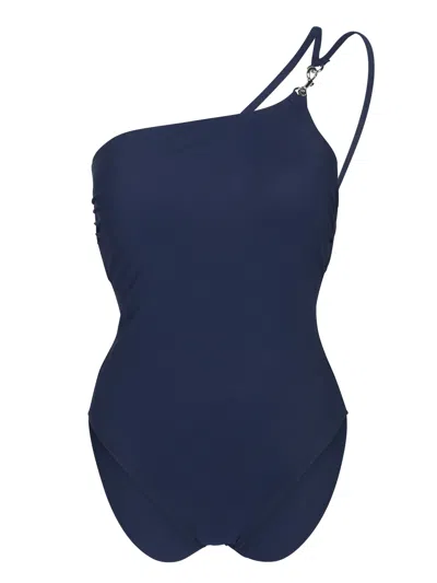 Tory Burch Navy Blue Clip Bodysuit