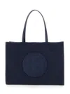 Tory Burch Navy Blue Ella Tote In Blue