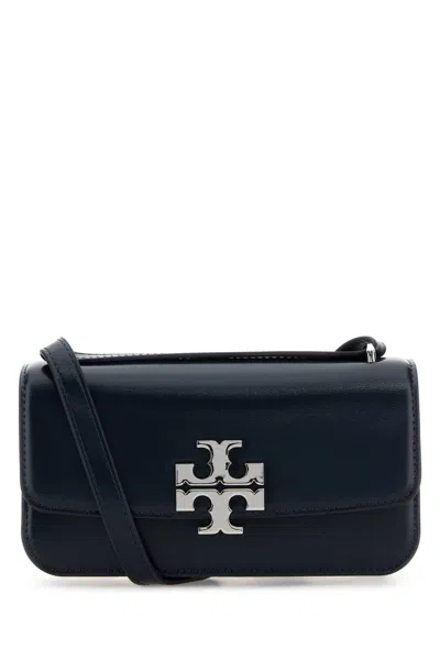 TORY BURCH TORY BURCH NAVY BLUE LEATHER ELEANOR SHOULDER BAG