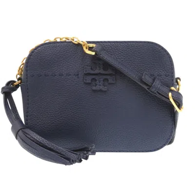 Pre-owned Tory Burch Navy Leather Shoulder Bag ()