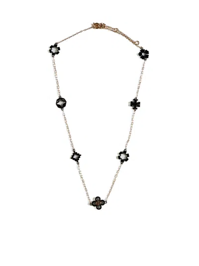 Tory Burch Necklace In Tory Gold Black