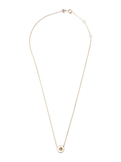 Tory Burch Necklace With Logo Pendant In Gold