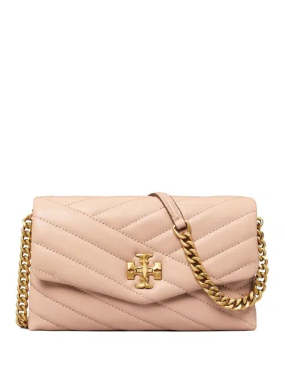 Tory Burch Neutral Kira Chevron Leather Cross Body Bag In Pink