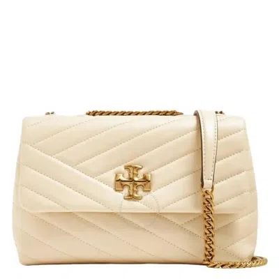 Tory Burch New Cream Kira Chevron Small Convertible Shoulder Bag In Beige