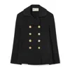 Tory Burch Wool Peacoat In Black