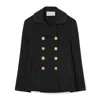 Tory Burch Wool Peacoat In Black