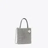 Tory Burch Night Owl Crystal-embellished Mini Tote In Silver