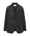 Tory Burch Notched-lapels Corduroy Blazer In Black