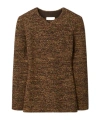 Tory Burch Nylon And Viscose Marled Sweater In Brown