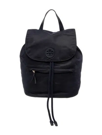Pre-owned Tory Burch Nylon Backpack In Blue