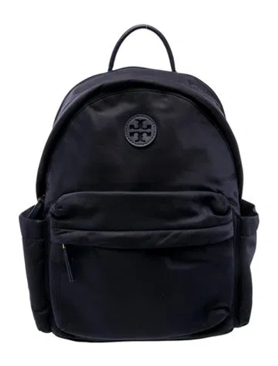 Pre-owned Tory Burch Nylon Backpack In Blue