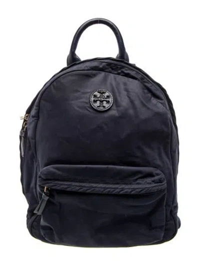 Pre-owned Tory Burch Nylon Backpack In Blue