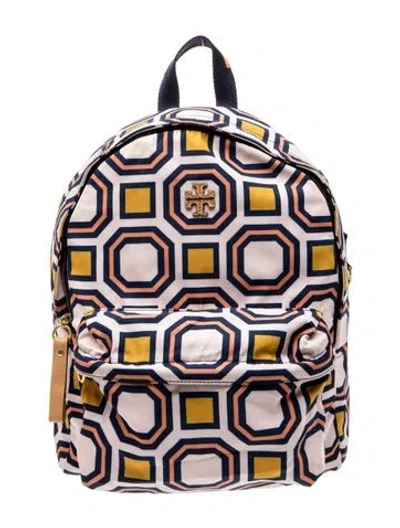 Pre-owned Tory Burch Nylon Backpack In Blue