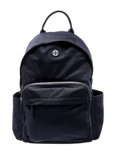 Pre-owned Tory Burch Nylon Backpack In Blue