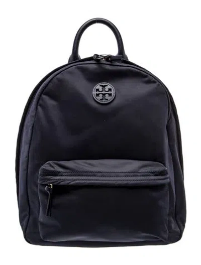 Pre-owned Tory Burch Nylon Backpack In Blue