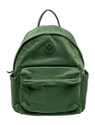 Pre-owned Tory Burch Nylon Backpack In Green