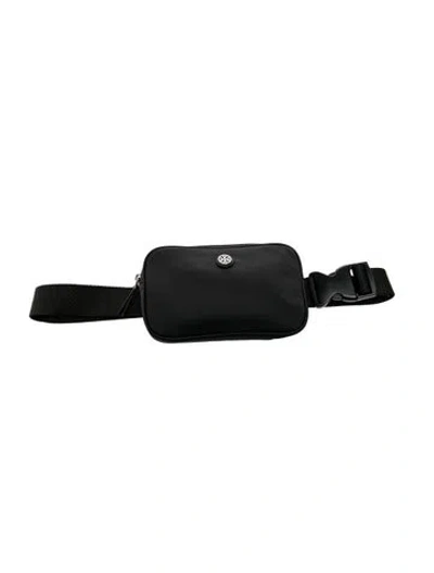 Pre-owned Tory Burch Nylon Belt Bag In Black