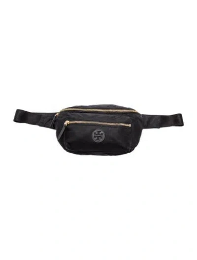 Pre-owned Tory Burch Nylon Belt Bag In Black