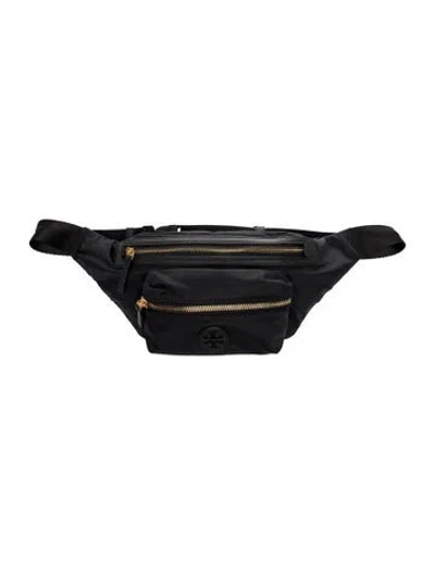 Pre-owned Tory Burch Nylon Belt Bag In Black