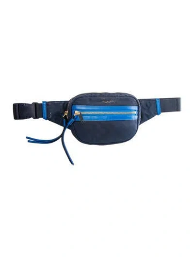 Pre-owned Tory Burch Nylon Belt Bag In Blue
