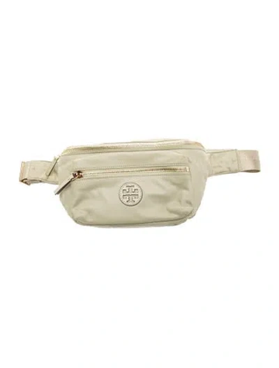 Pre-owned Tory Burch Nylon Belt Bag In Green