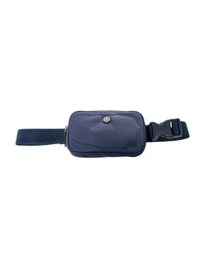 Pre-owned Tory Burch Nylon Belt Bag W/ Tags In Blue
