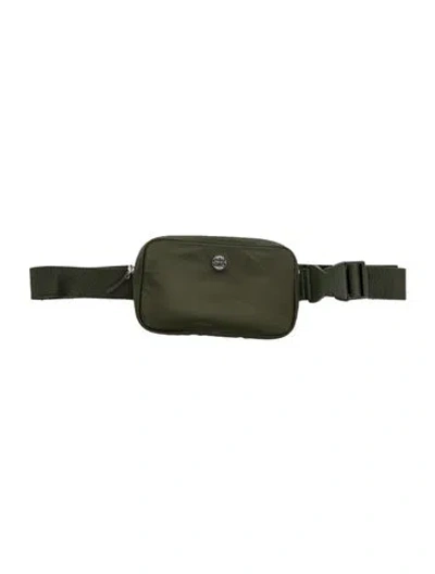 Pre-owned Tory Burch Nylon Belt Bag W/ Tags In Green