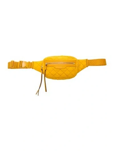 Pre-owned Tory Burch Nylon Belt Bag In Yellow
