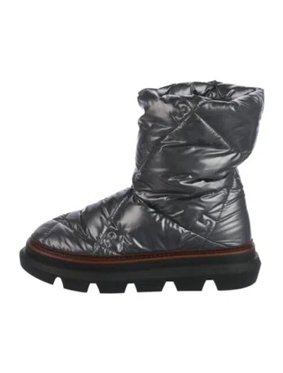 Pre-owned Tory Burch Nylon Combat Boots In Gray