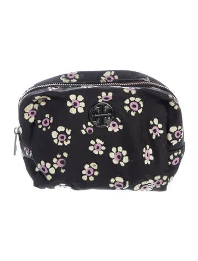 Pre-owned Tory Burch Nylon Cosmetic Bag In Black