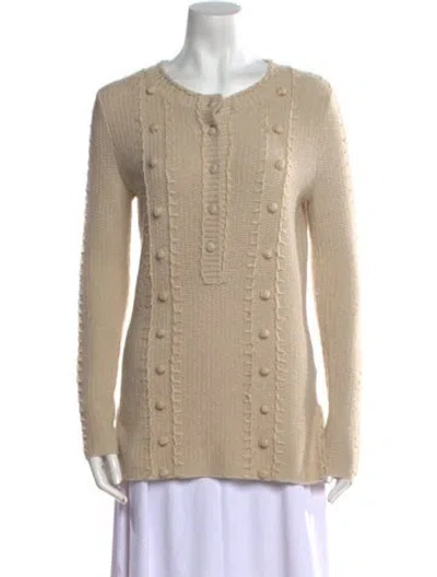 Pre-owned Tory Burch Nylon Crew Neck Sweater