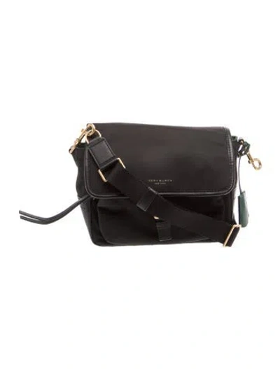 Pre-owned Tory Burch Nylon Crossbody Bag In Black