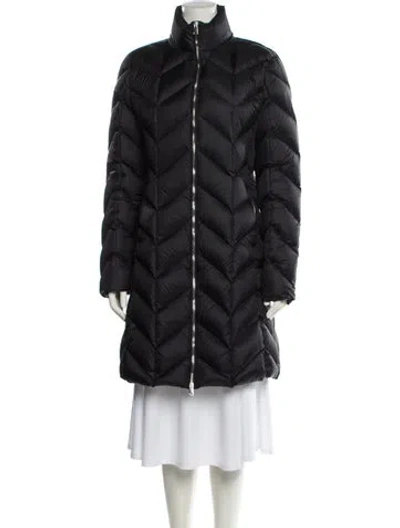 Pre-owned Tory Burch Nylon Down Coat In Black