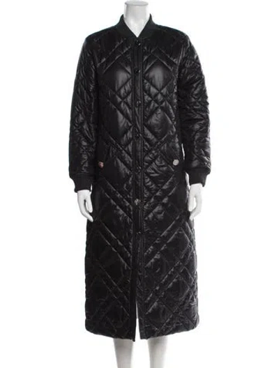 Pre-owned Tory Burch Nylon Down Coat In Black