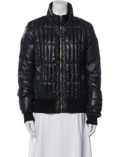 Pre-owned Tory Burch Nylon Down Jacket In Blue