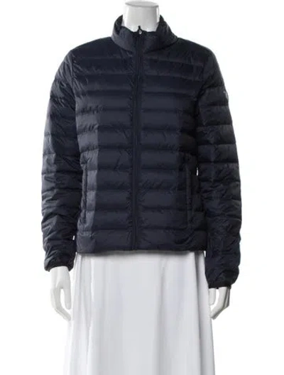 Pre-owned Tory Burch Nylon Down Jacket In Blue