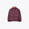 Tory Burch Nylon Down Puffer Jacket In Pink