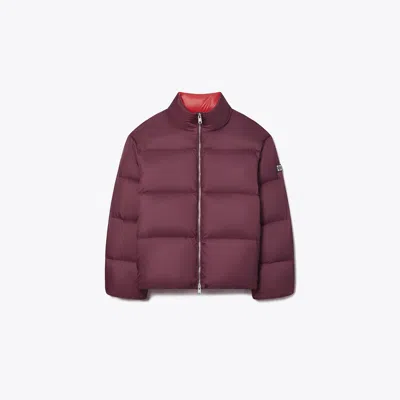 Tory Burch Nylon Down Puffer Jacket In Pink