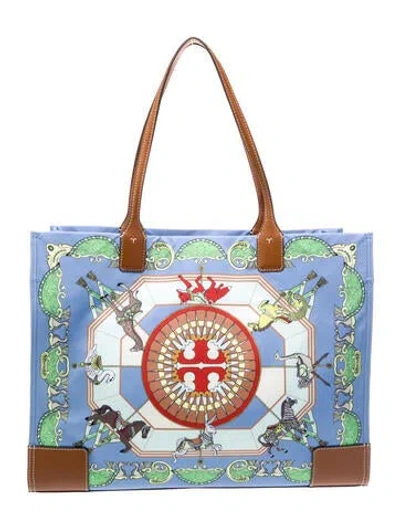 Pre-owned Tory Burch Nylon Ella In Blue