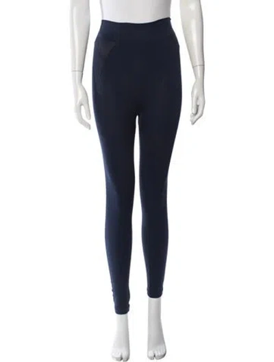 Pre-owned Tory Burch Nylon Grosgrain Trim Sweatpants In Blue