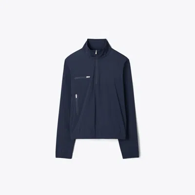 Tory Burch Nylon Half-zip Golf Jacket In Blue