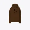 Tory Burch Nylon Hoodie In Cozy Brown